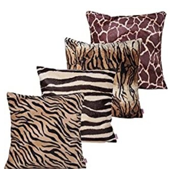 Animal Print Cushion Covers (Pack of 4)