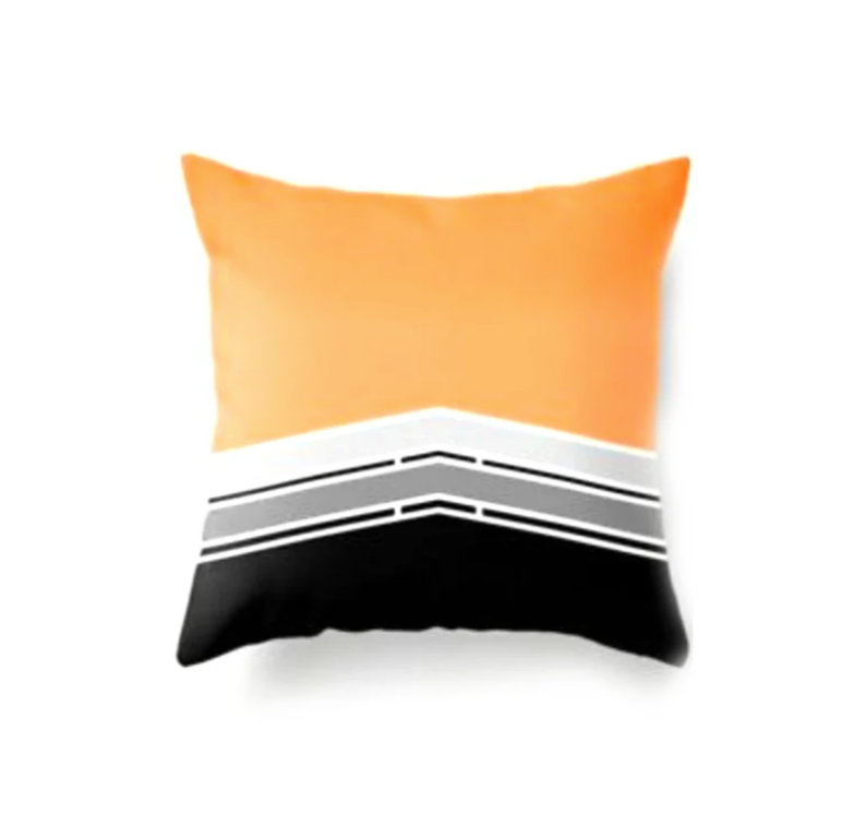 Orange Geometric Cushion Cover Pack 5