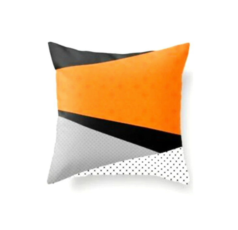 Orange Geometric Cushion Cover Pack 5