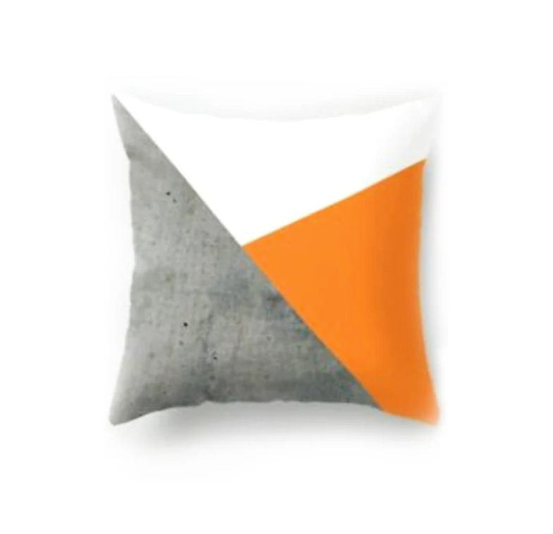 Orange Geometric Cushion Cover Pack 5