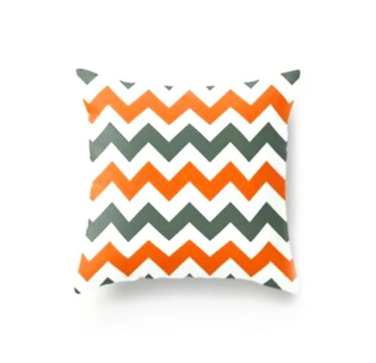 Orange Geometric Cushion Cover Pack 5