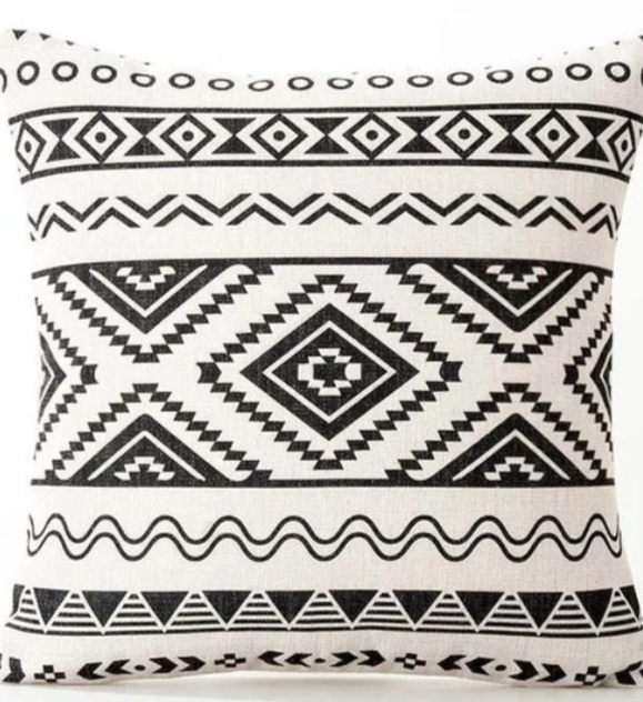 Nordic Linen Print Cushion Pack 6