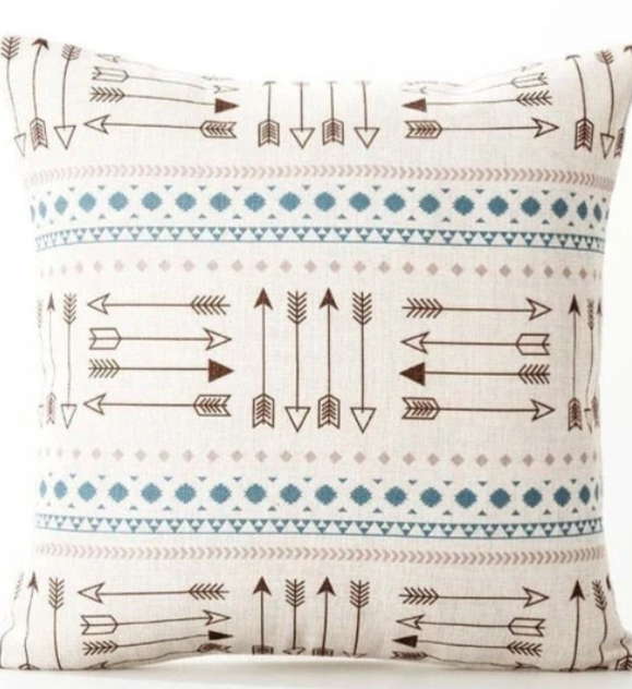 Nordic Linen Print Cushion Pack 6