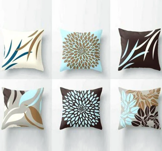 Blue Decorative Cushion Covers (Pack of 6)