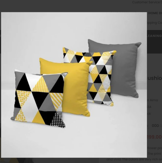 Multi Triangle Cushion Covers Pack 4