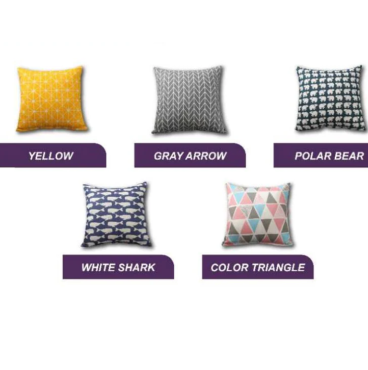 Yellow Line Cushion Covers Pack of 5