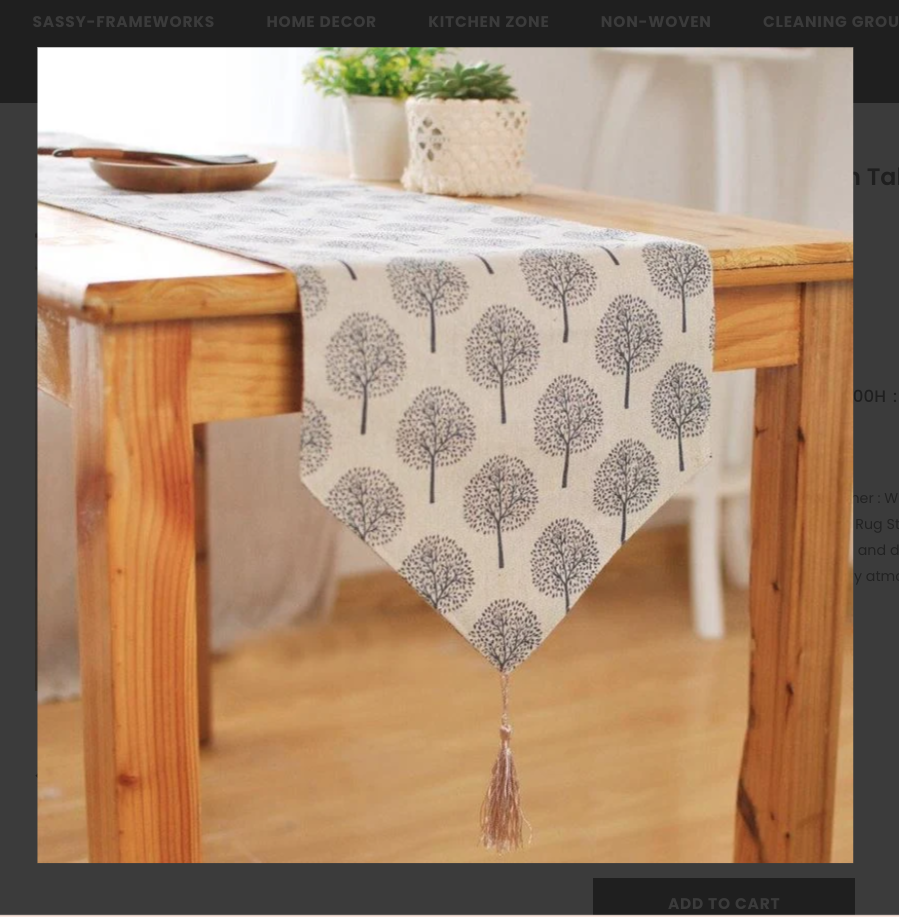 Mulberry Trees Cotton Table Runners