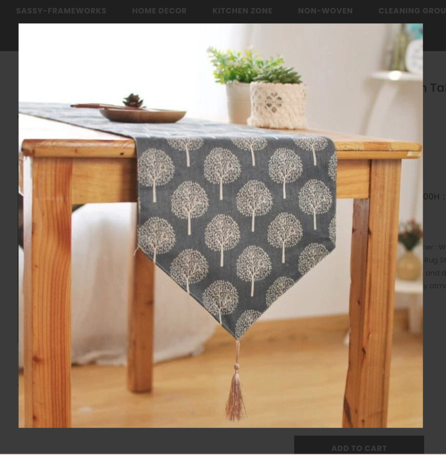 Mulberry Trees Cotton Table Runners