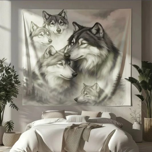 Twilight Howl Wall Hanging Tapestry