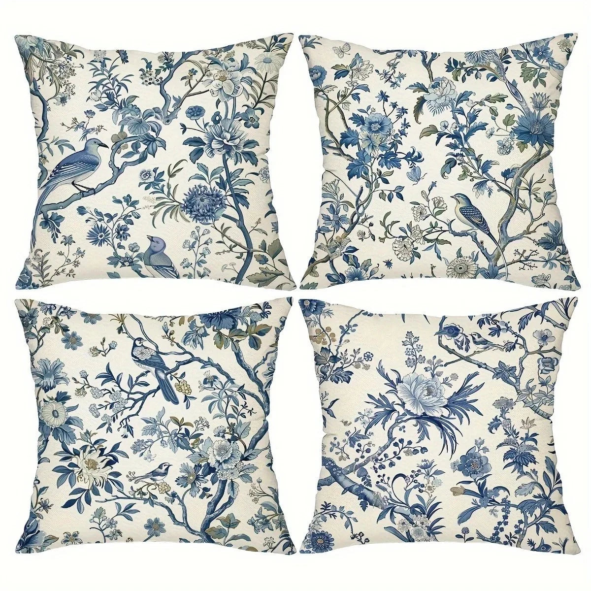 Toile Garden Cushion Cover Pack of 4
