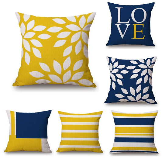 Blue & Yellow Cushion Coves (Pack of 6)