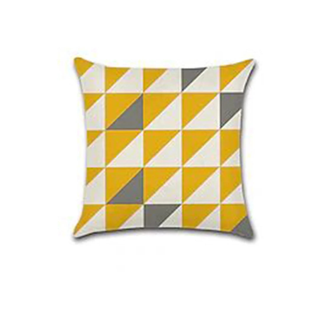 Yellow Grey Cushion Cover Pack 4