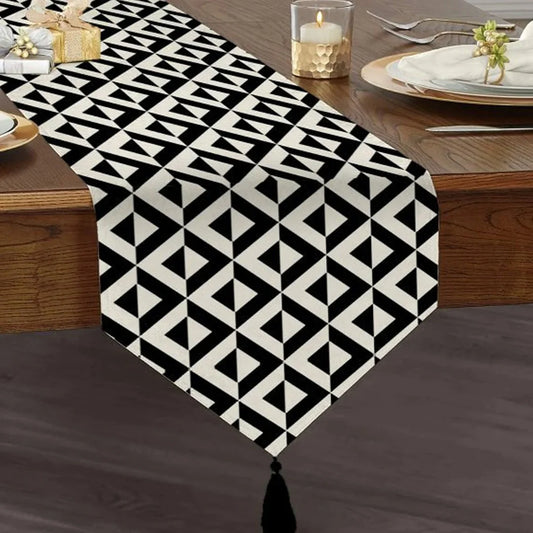 Geometric and Doted Table Runner