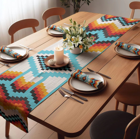 Native Lines Loom Table Runner