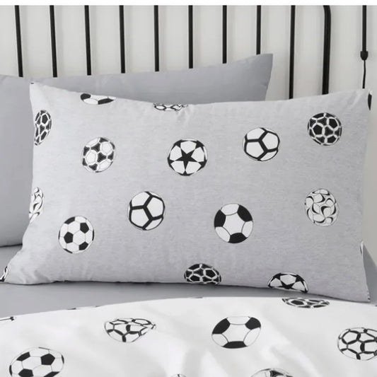 White Football Kids Single Bed Sheet