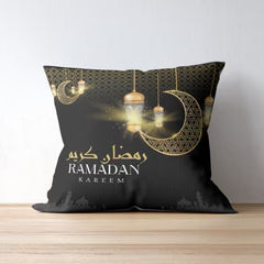 Ramadan Kareem Cushion Cover (Black) Pack of 2