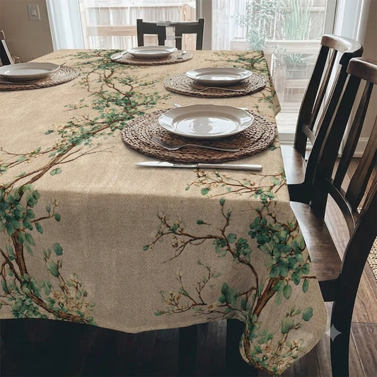 Teal Orchard Table Cover