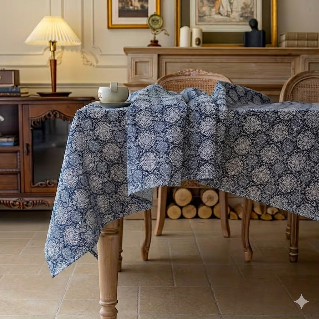 Blue Mandala Table Cover