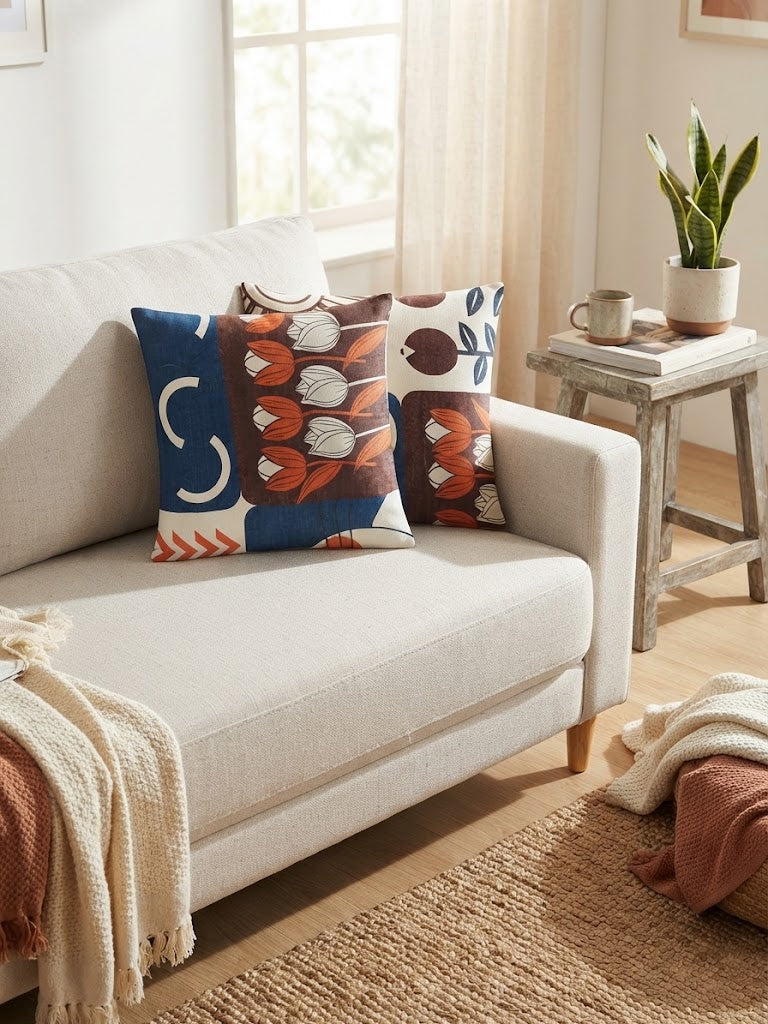 Ethnic Cat Cushion Covers Pack of 2