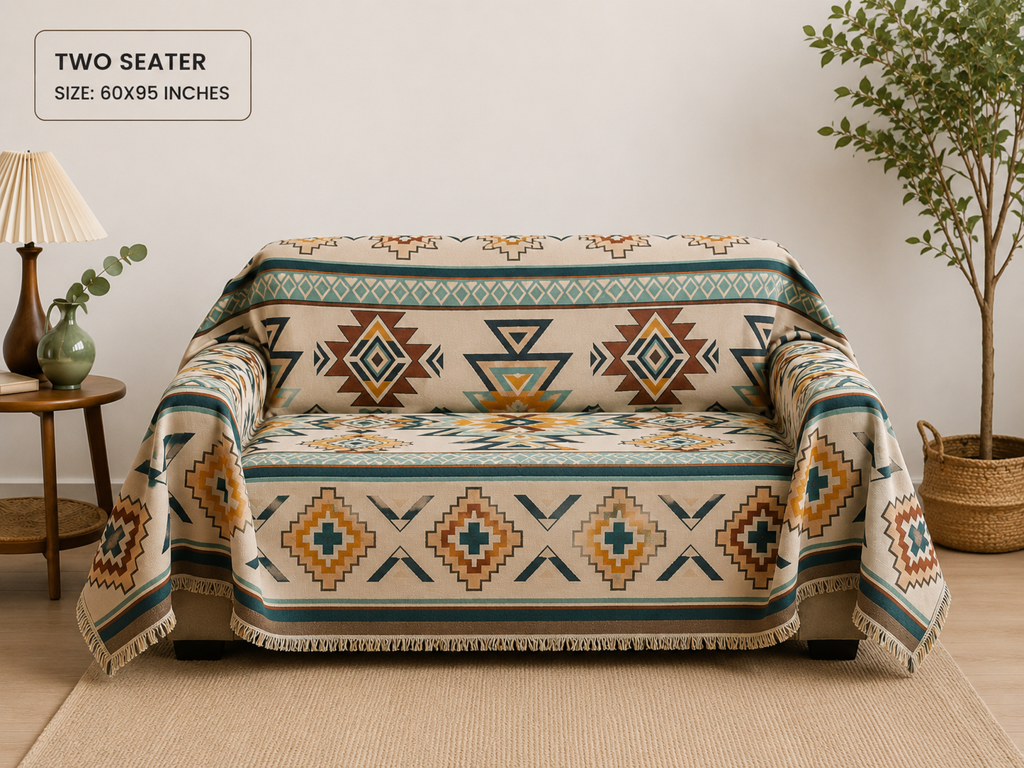 Aztec Beige Sofa Cover