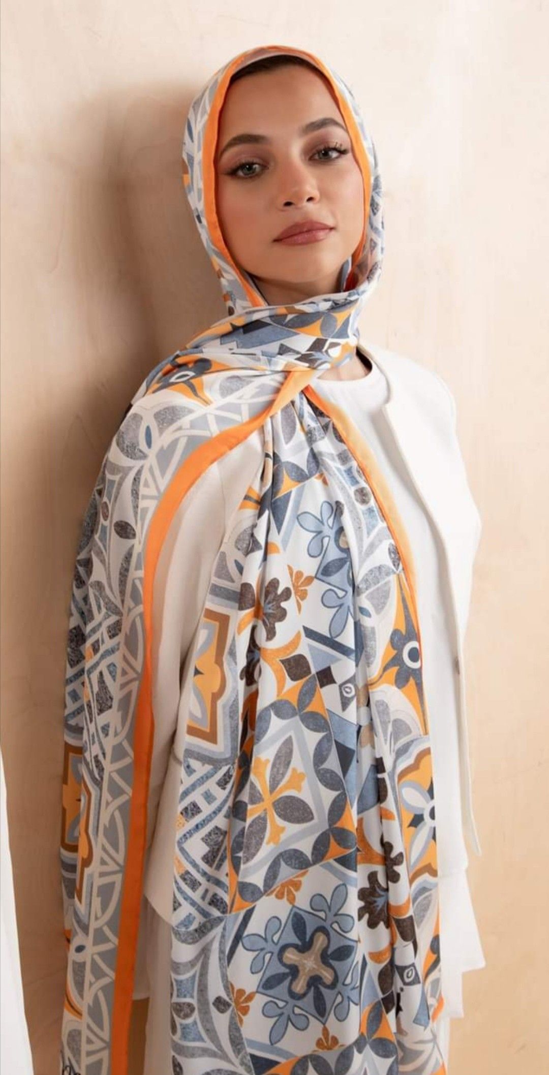 Ornate Geo-Floral Scarf