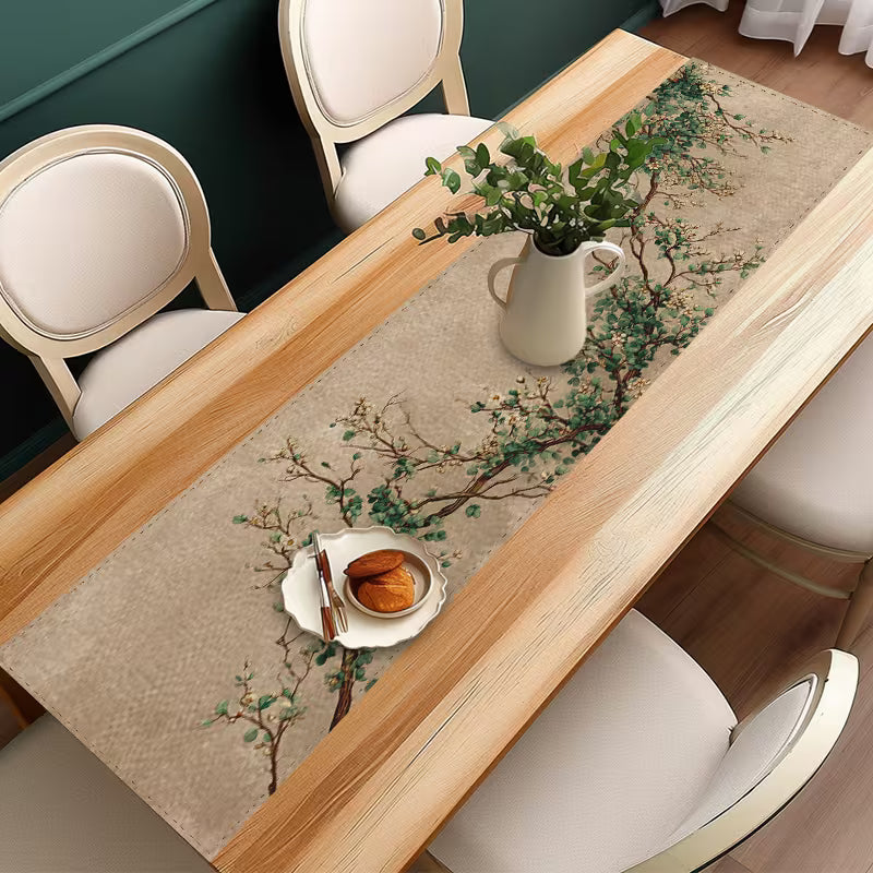 Teal Orchard Table Runner