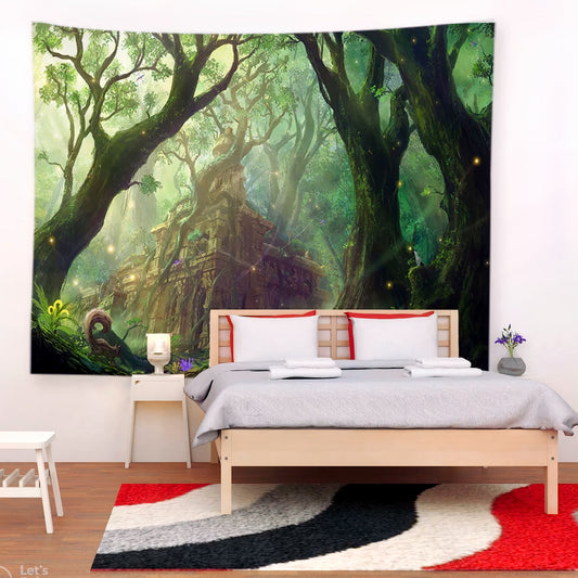Magical Japanese Jungle Tapestry