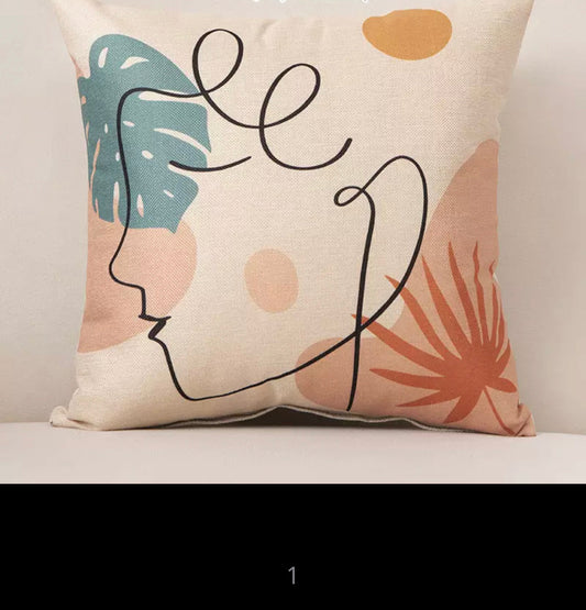 Abstract Face Cushion Covers