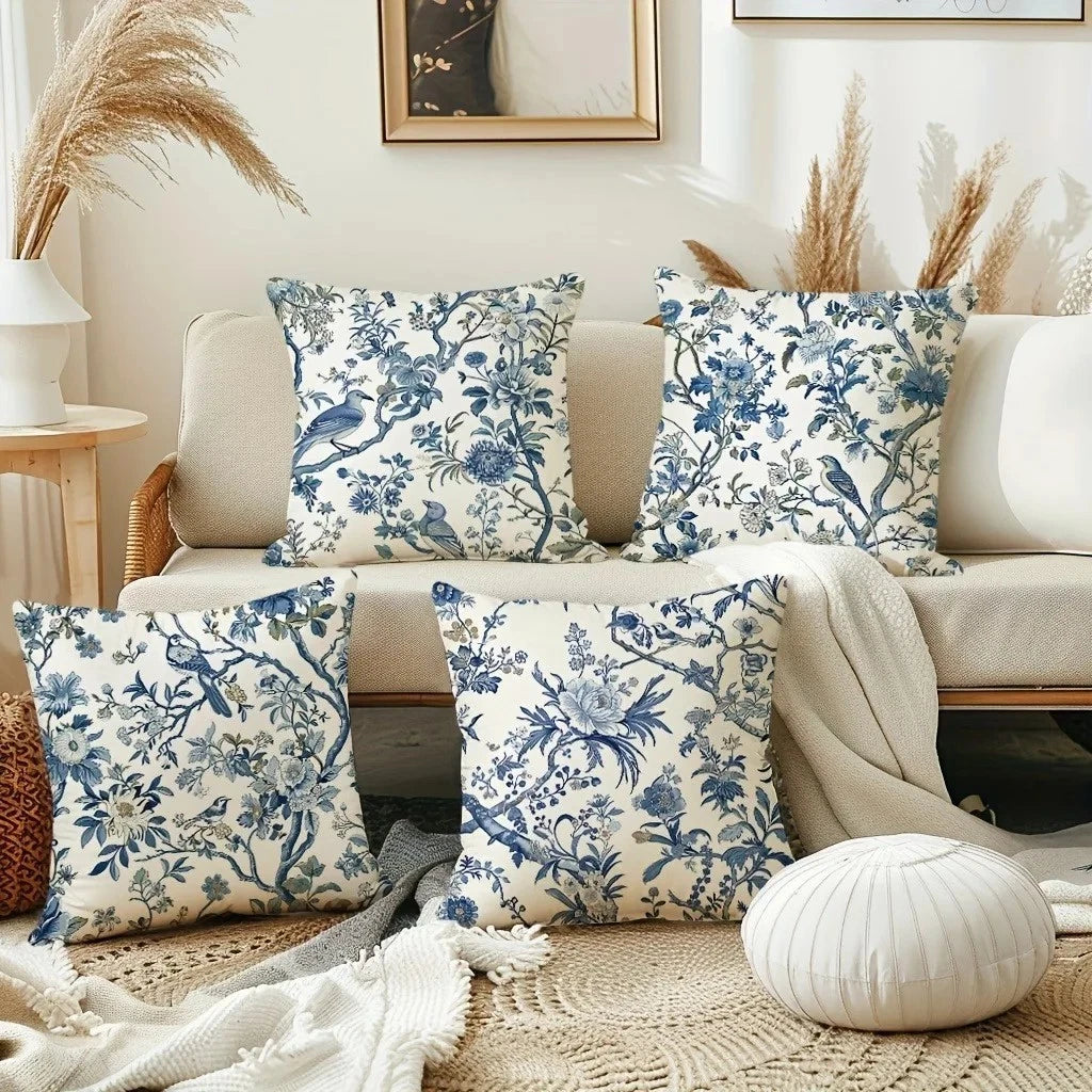 Toile Garden Cushion Cover Pack of 4