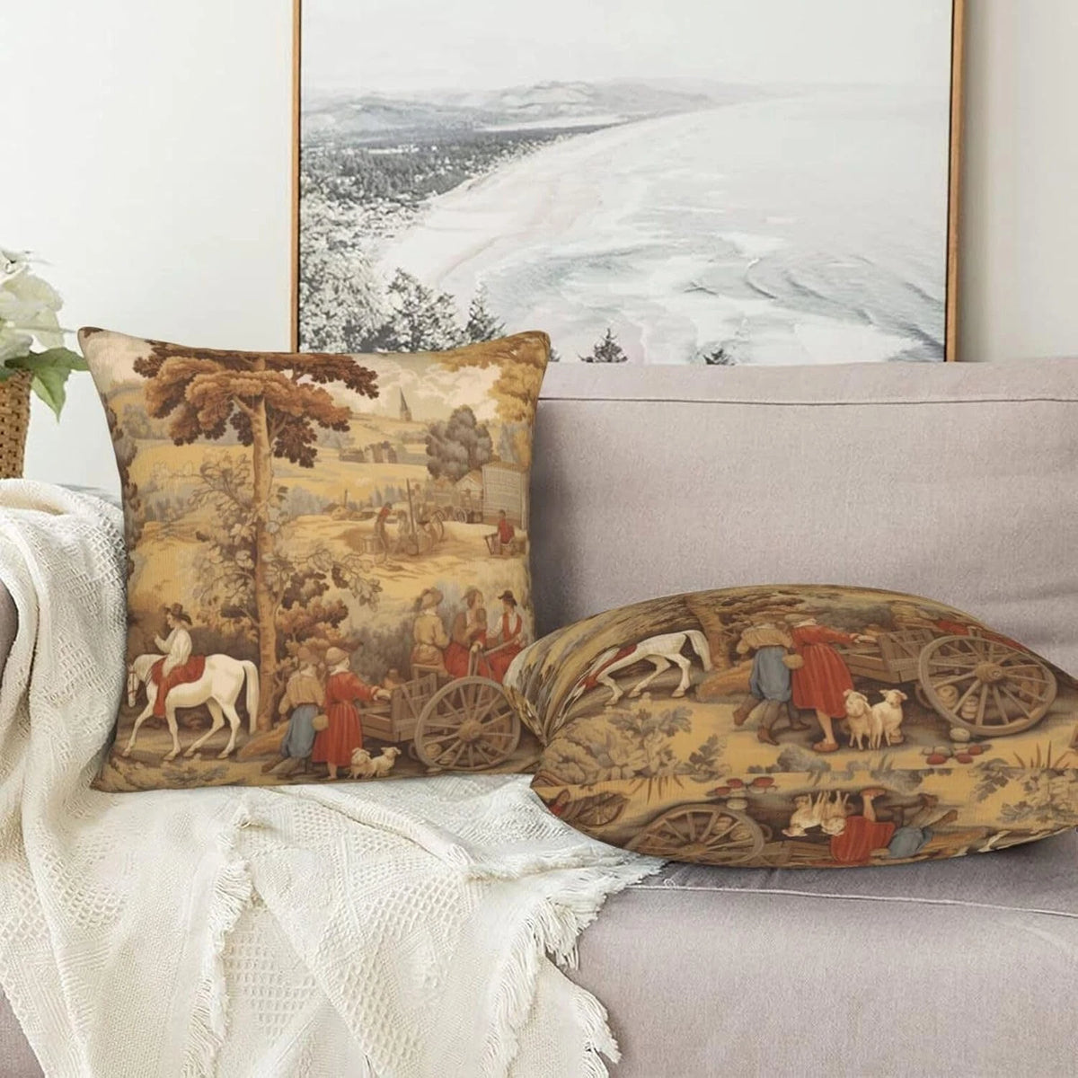 French Countryside Cushion Cover Pack of 2