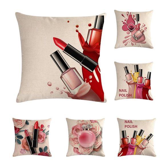 Flower Lipstick Bottle Makeup Cushion Covers