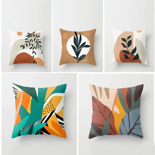 Abstract Floral Cushion Covers