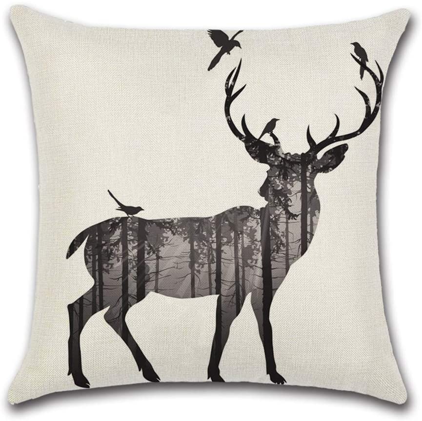 Deer Silhouette Cushion Covers Pack of 4