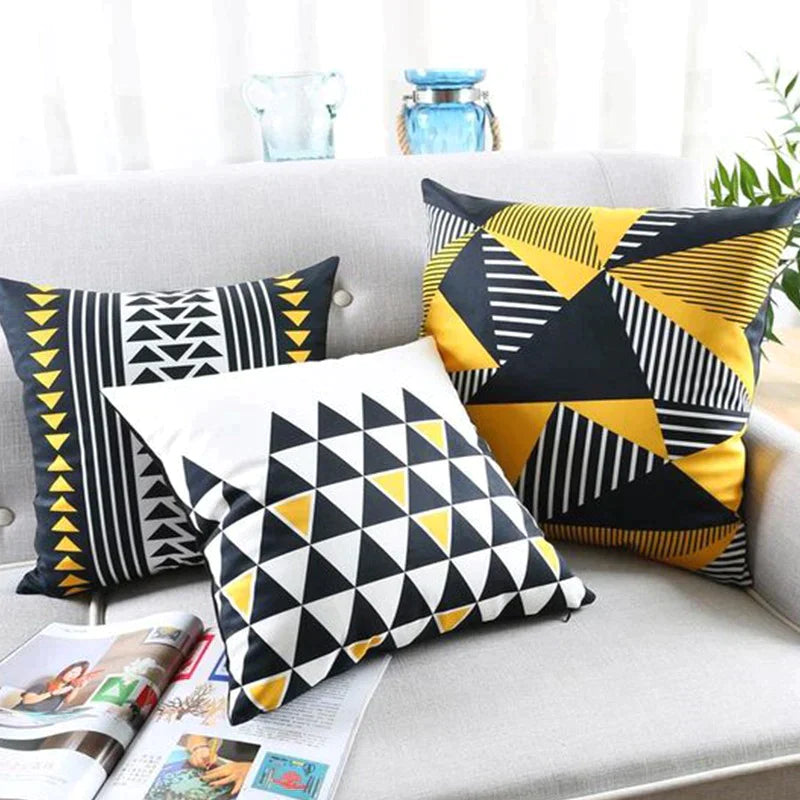 Danish Geometry Cushion Covers (Pack of 3)