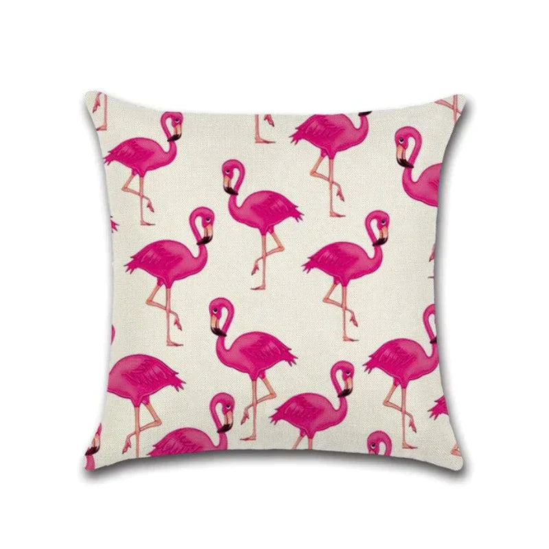 TROPICAL FLAMINGO CUSHION COVERS (PACK OF 5)