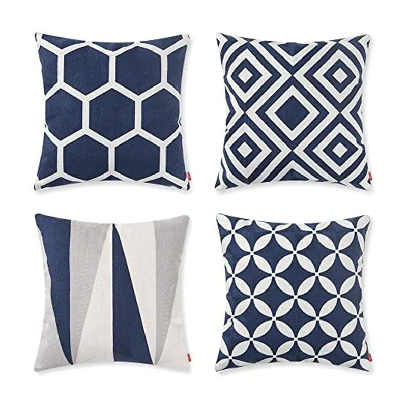 BAIBU PATTERN CUSHION COVERS (PACK OF 4)