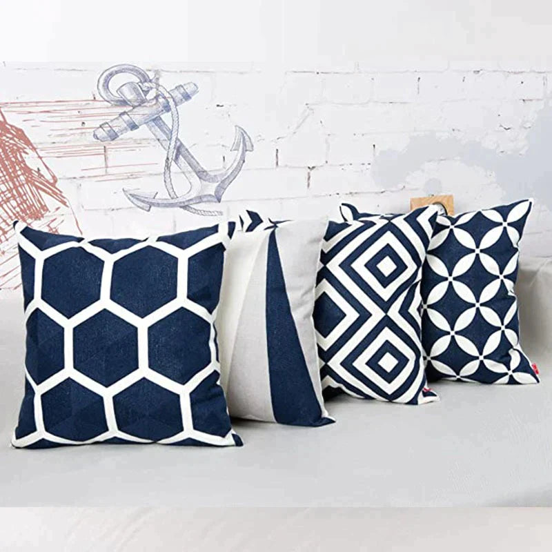 BAIBU PATTERN CUSHION COVERS (PACK OF 4)