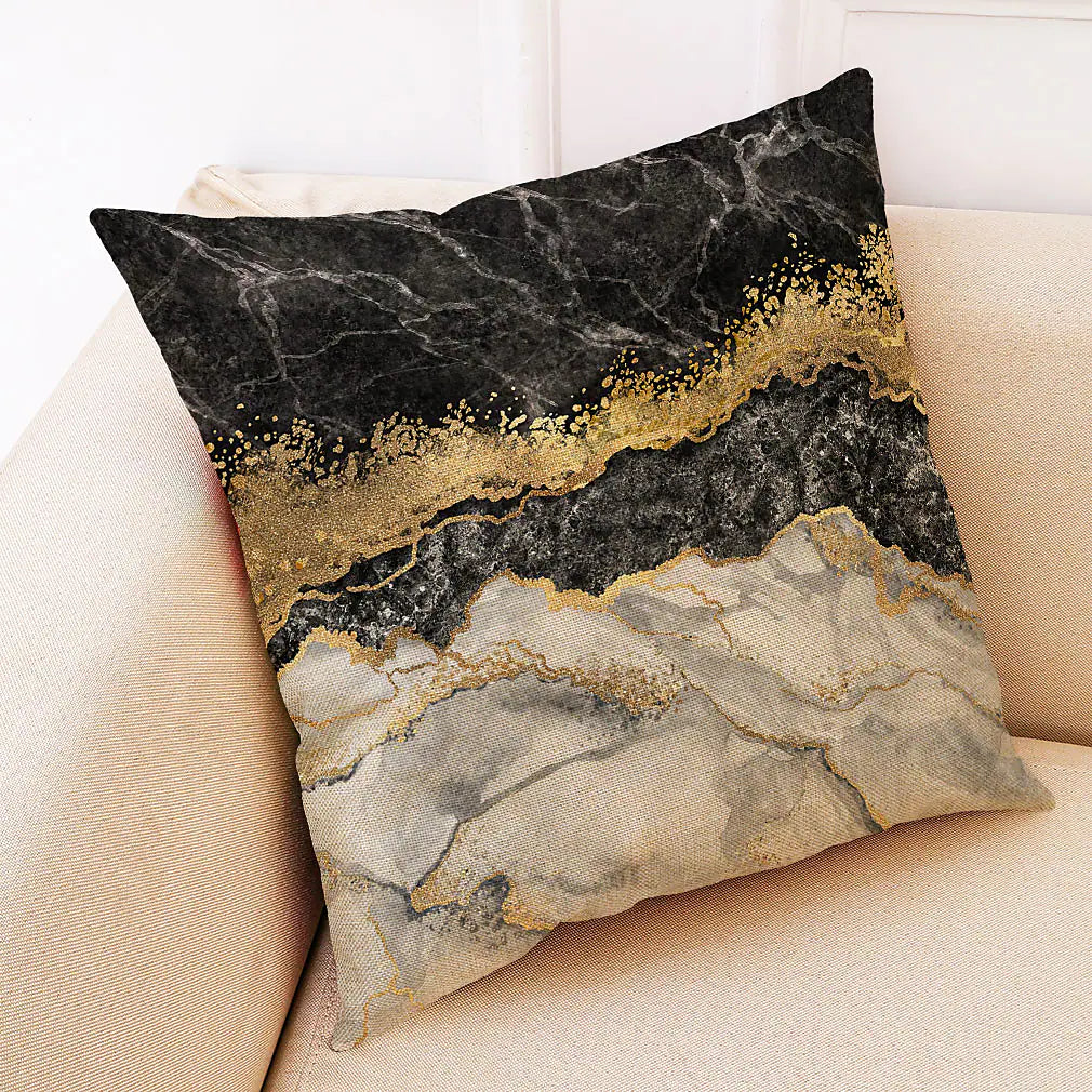 Gold top marble pillow