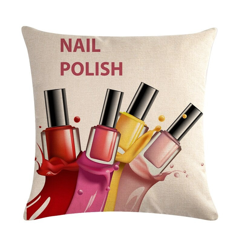 Flower Lipstick Bottle Makeup Cushion Covers