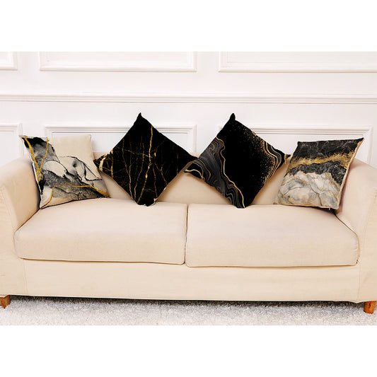Marble Pattern Cushion Covers Pack of 4